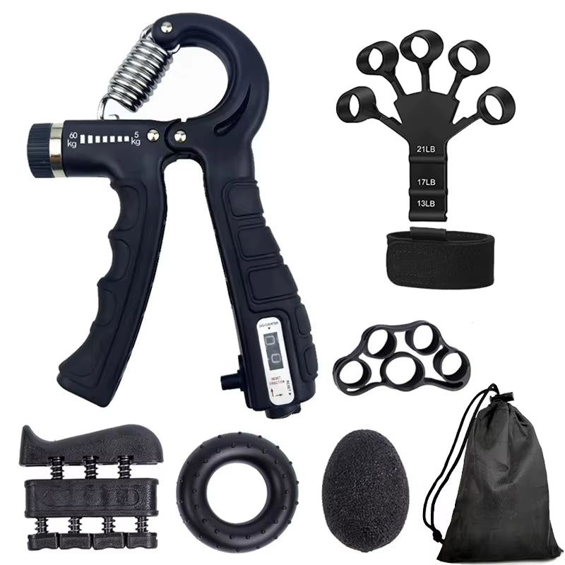 5-60Kg Adjustable Hand Grip Strengthener Hand Grip Trainer with Counter Wrist Forearm and Hand Exerciser for Muscle Building