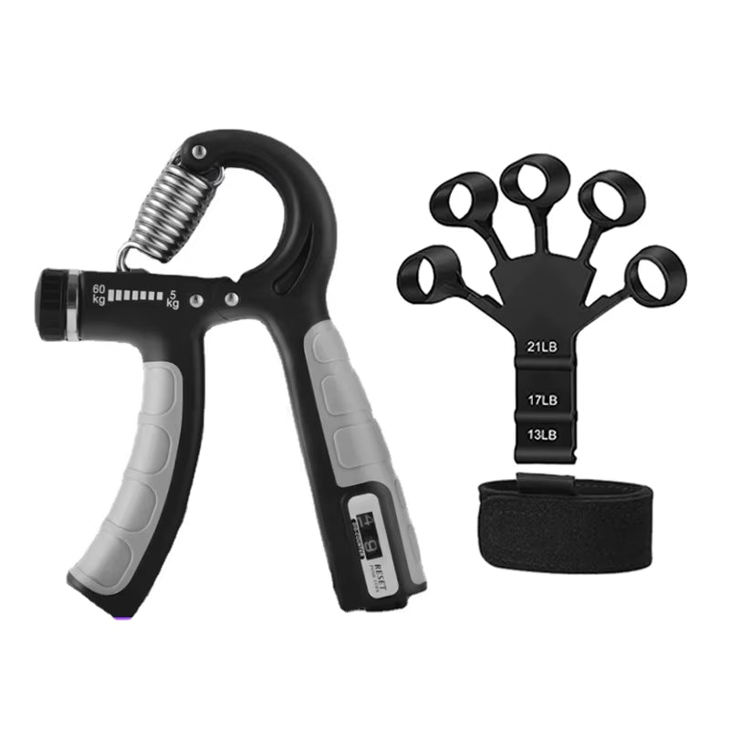 5-60Kg Adjustable Hand Grip Strengthener Hand Grip Trainer with Counter Wrist Forearm and Hand Exerciser for Muscle Building