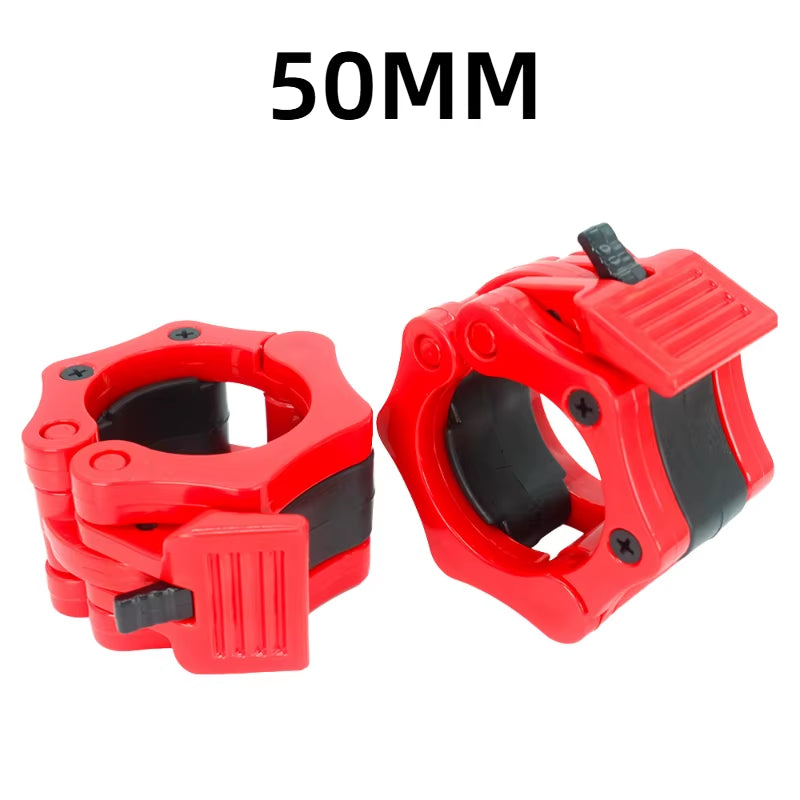 1Pair 50MM Spinlock Collars Barbell Collar Lock Clips Weight Lifting Bar Gym Dumbell Clamp Spring Quick Release Clamps Spin