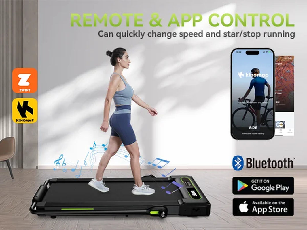 2.5HP 2 In1 Foldable Treadmill with Display Screen Portable Walk Pad Electric Running Walking Pad for Home Fitness R46101