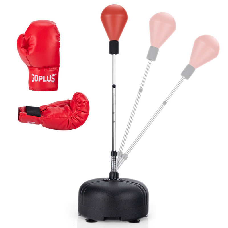 Adjustable Freestanding Punching Bag with Boxing Gloves